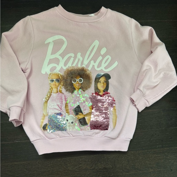 H&M Light Pink Barbie Graphic Sweatshirt - Picture 1 of 3
